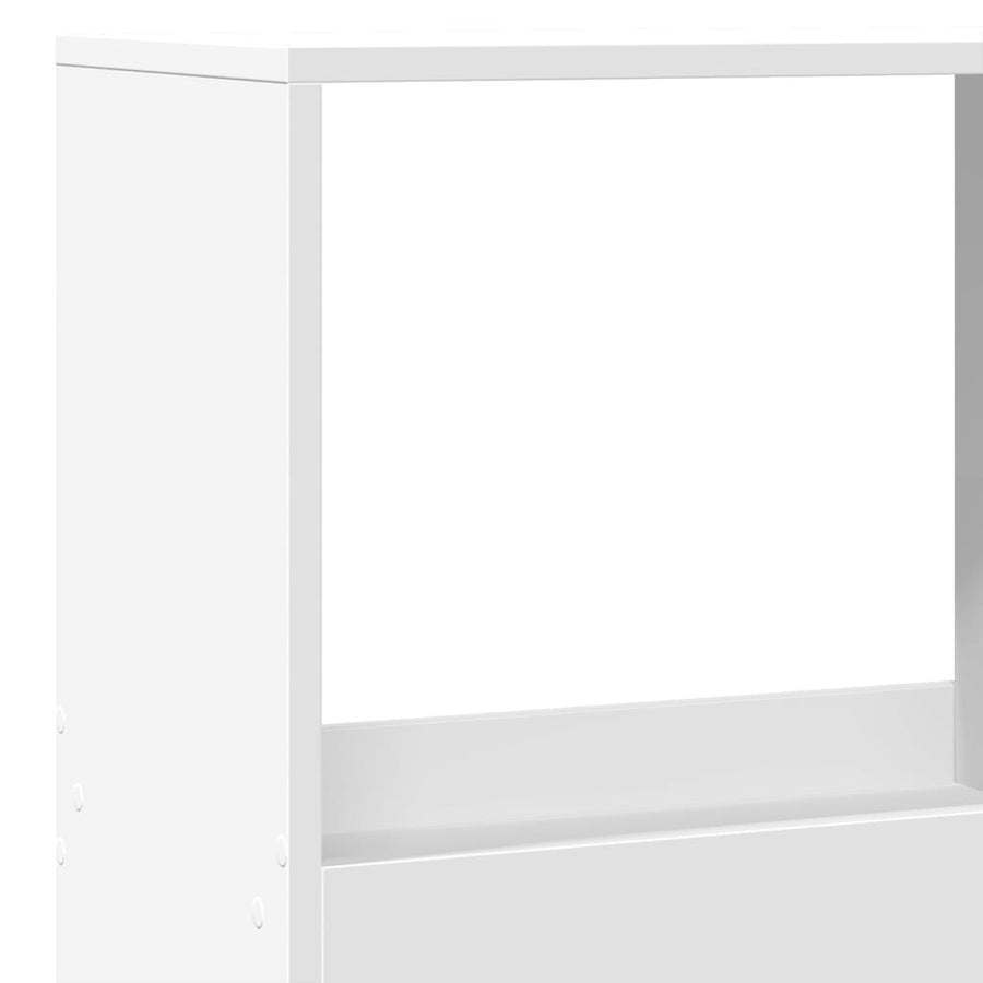 Kamerscherm 100x33x175 cm bewerkt hout wit
