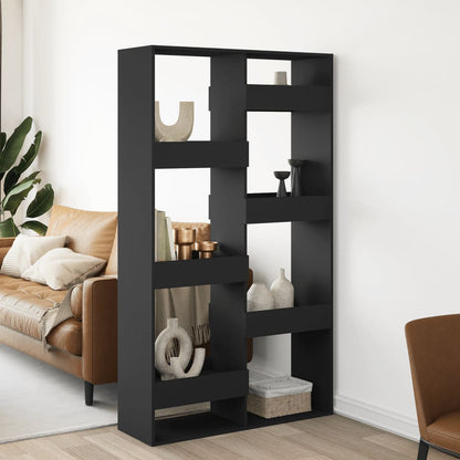 Kamerscherm 100x33x175 cm bewerkt hout zwart