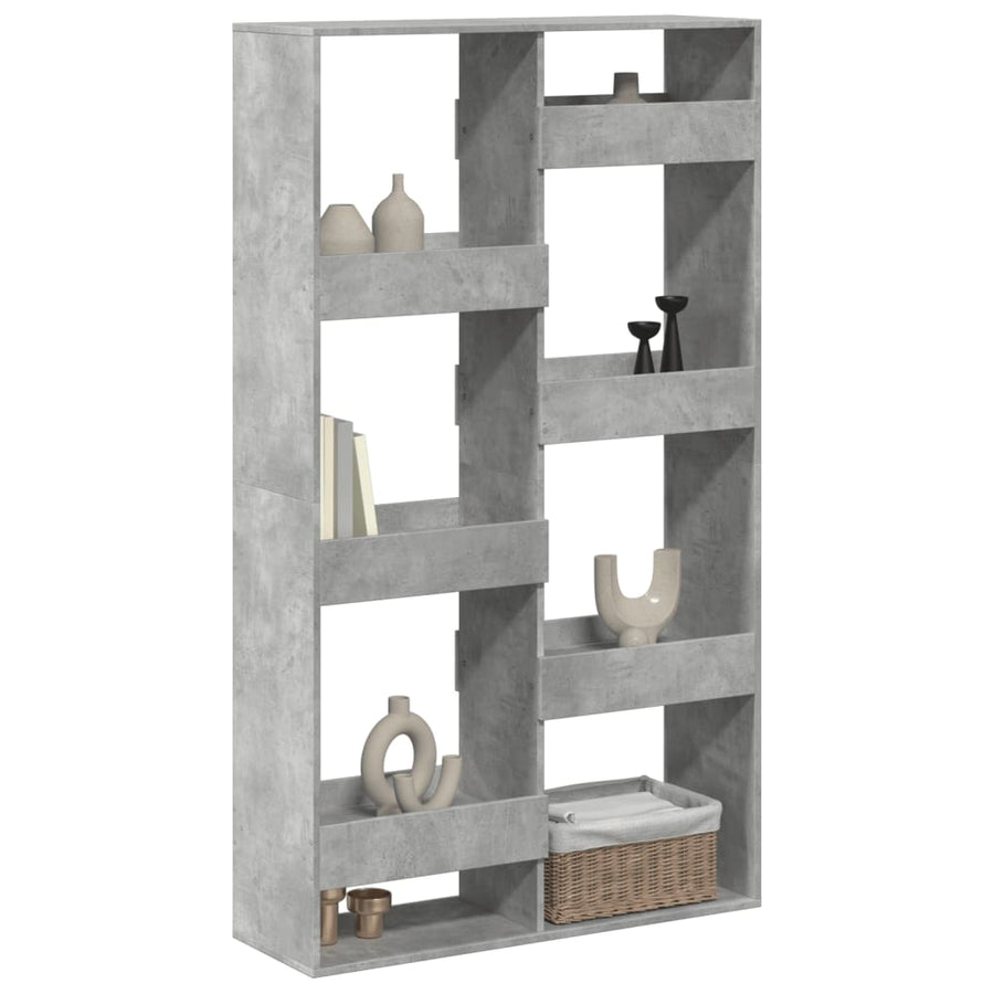Kamerscherm 100x33x175 cm bewerkt hout betongrijs
