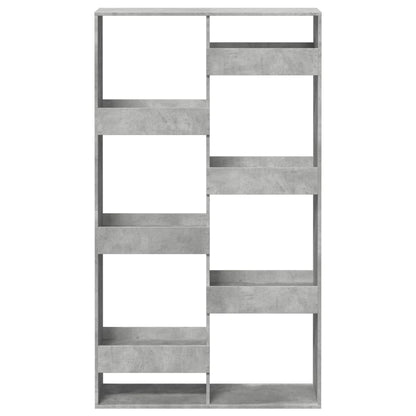 Kamerscherm 100x33x175 cm bewerkt hout betongrijs
