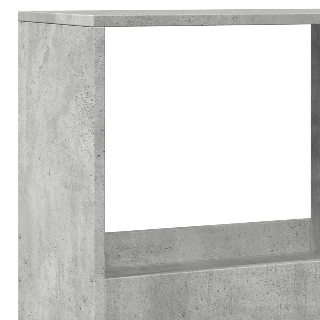 Kamerscherm 100x33x175 cm bewerkt hout betongrijs