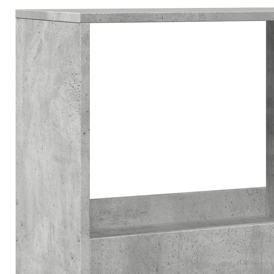 Kamerscherm 100x33x175 cm bewerkt hout betongrijs