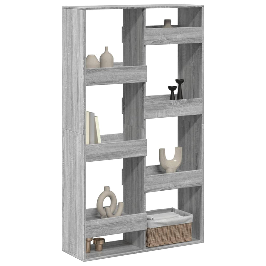 kamerscherm 100x33x175 cm bewerkt hout grijs sonoma eikenkleur
