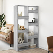 Kamerscherm 100x33x175 cm bewerkt hout grijs