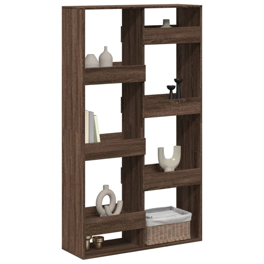 Kamerscherm 100x33x175 cm bewerkt hout bruin eikenkleurig