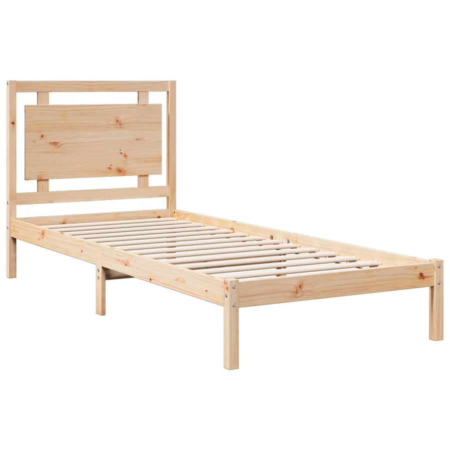 Bedframe extra lang zonder matras massief hout 100x210 cm