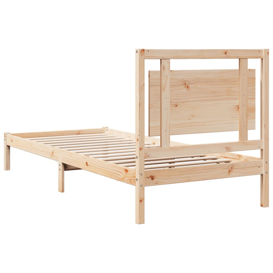 Bedframe extra lang zonder matras massief hout 100x210 cm