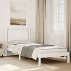 Bedframe extra lang zonder matras massief hout wit 100x210 cm