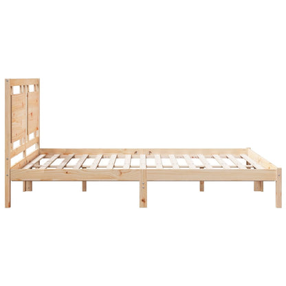 Bedframe extra lang zonder matras massief hout 140x210 cm