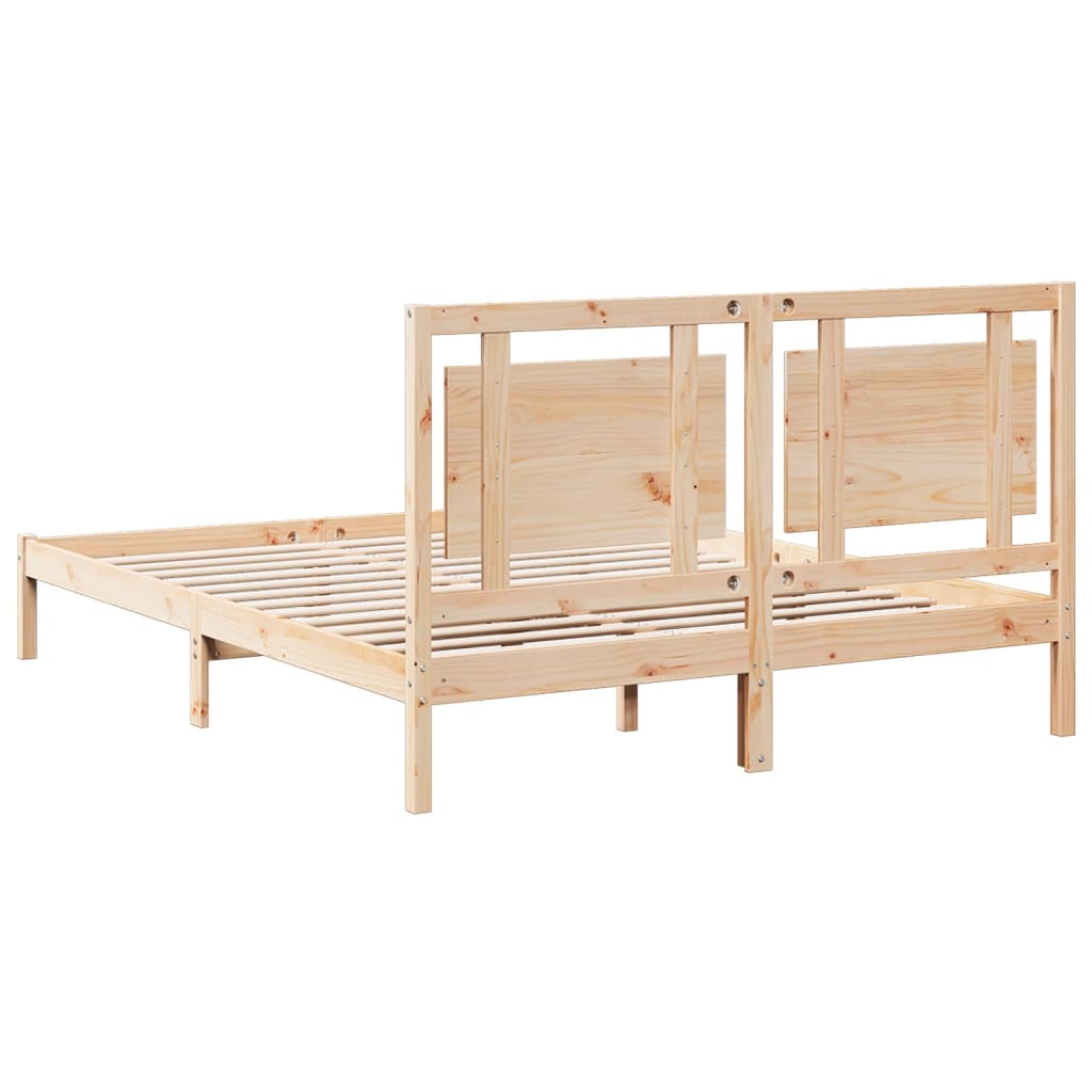 Bedframe extra lang zonder matras massief hout 140x210 cm