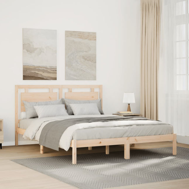 Bedframe extra lang zonder matras massief hout 160x210 cm