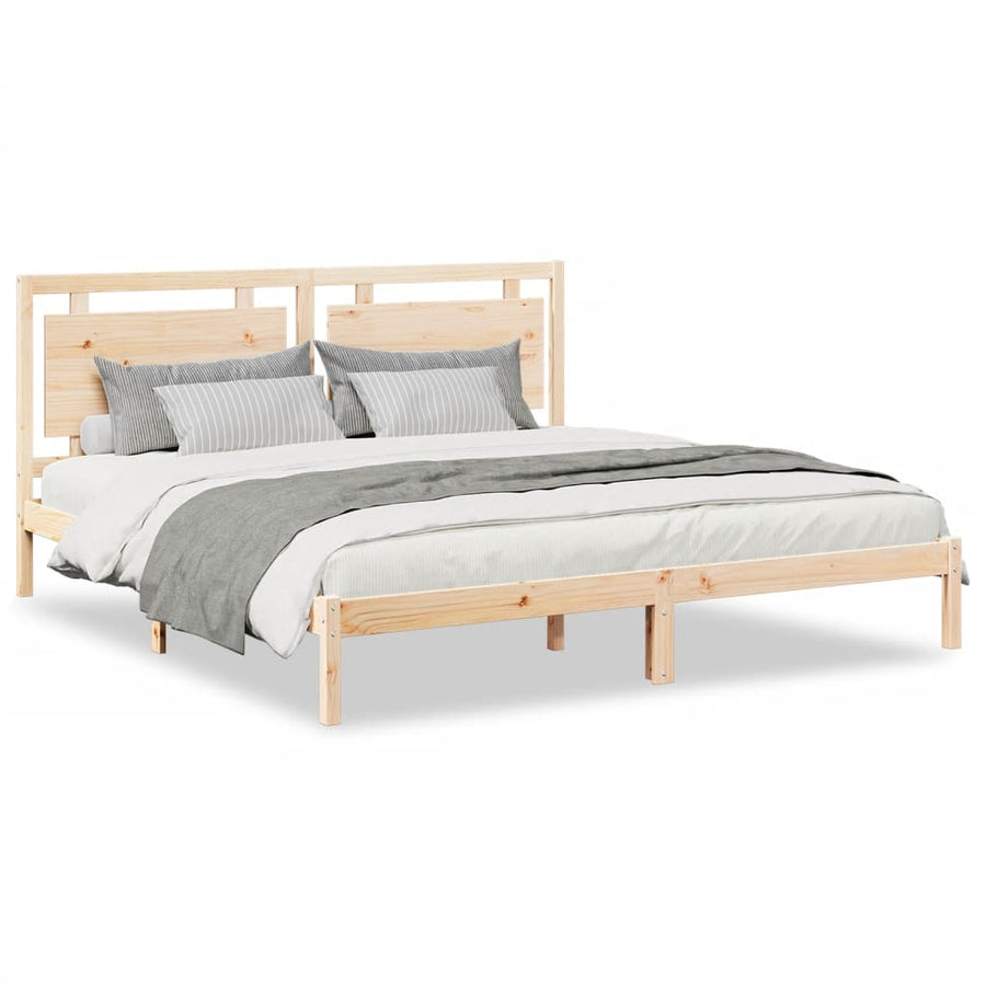 Bedframe extra lang zonder matras massief hout 200x210 cm