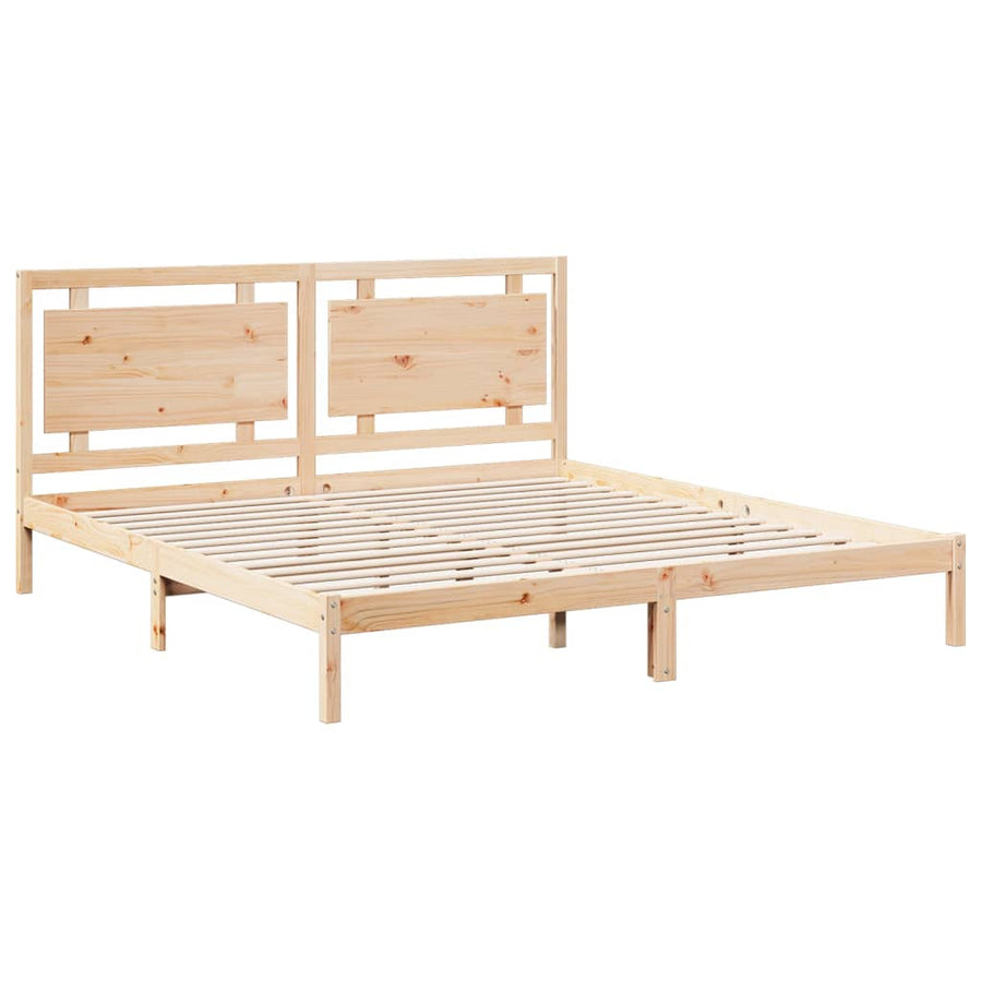 Bedframe extra lang zonder matras massief hout 200x210 cm