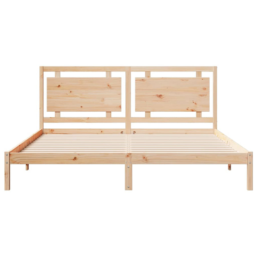 Bedframe extra lang zonder matras massief hout 200x210 cm