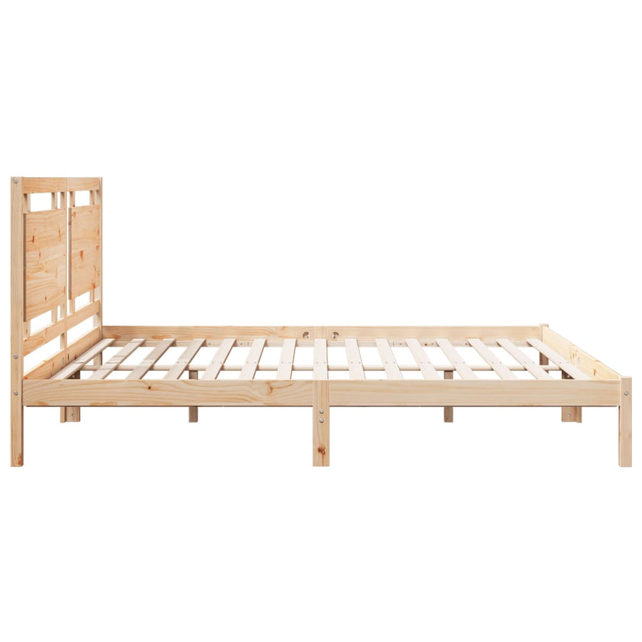 Bedframe extra lang zonder matras massief hout 200x210 cm