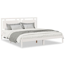 Bedframe extra lang zonder matras massief hout wit 200x210 cm