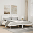 Bedframe massief grenenhout wit 200x210 cm