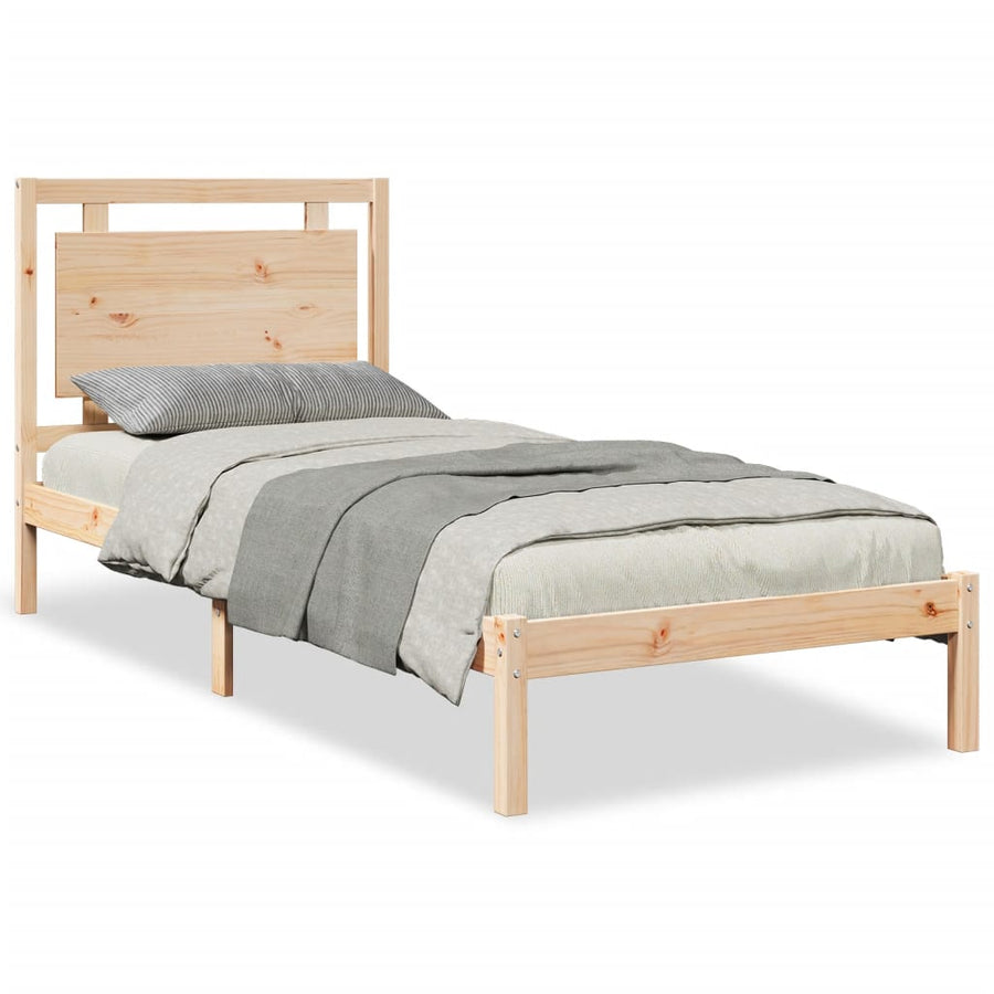 Bedframe extra lang zonder matras massief hout 100x220 cm