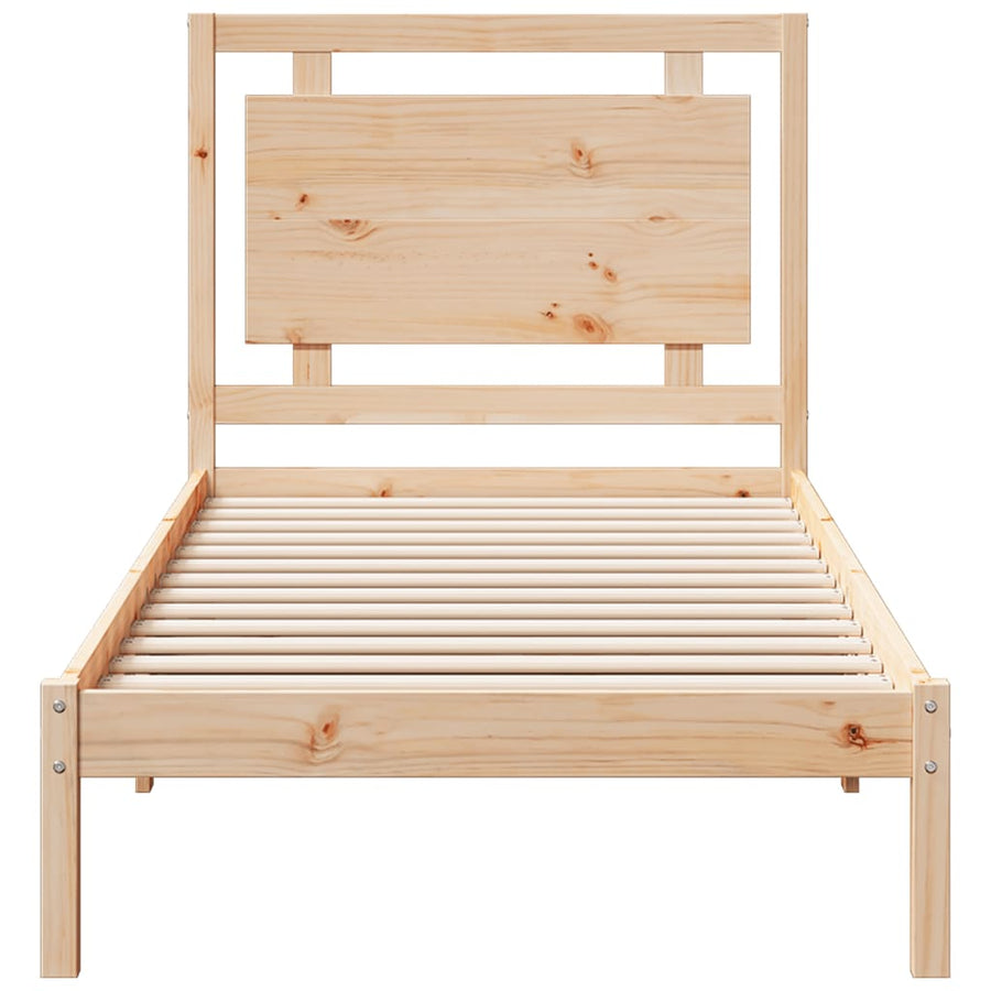 Bedframe extra lang zonder matras massief hout 100x220 cm