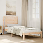 Bedframe extra lang zonder matras massief hout 100x220 cm