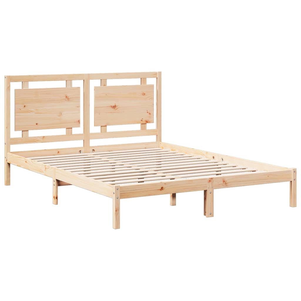 Bedframe extra lang zonder matras massief hout 160x220 cm