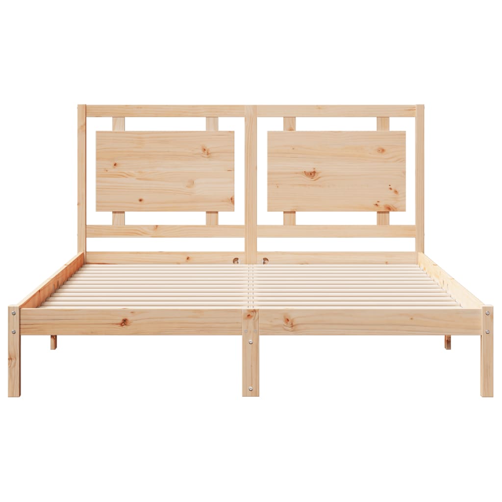 Bedframe extra lang zonder matras massief hout 160x220 cm