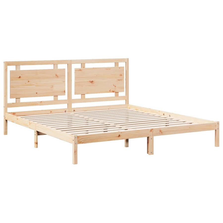 Bedframe extra lang zonder matras massief hout 200x220 cm