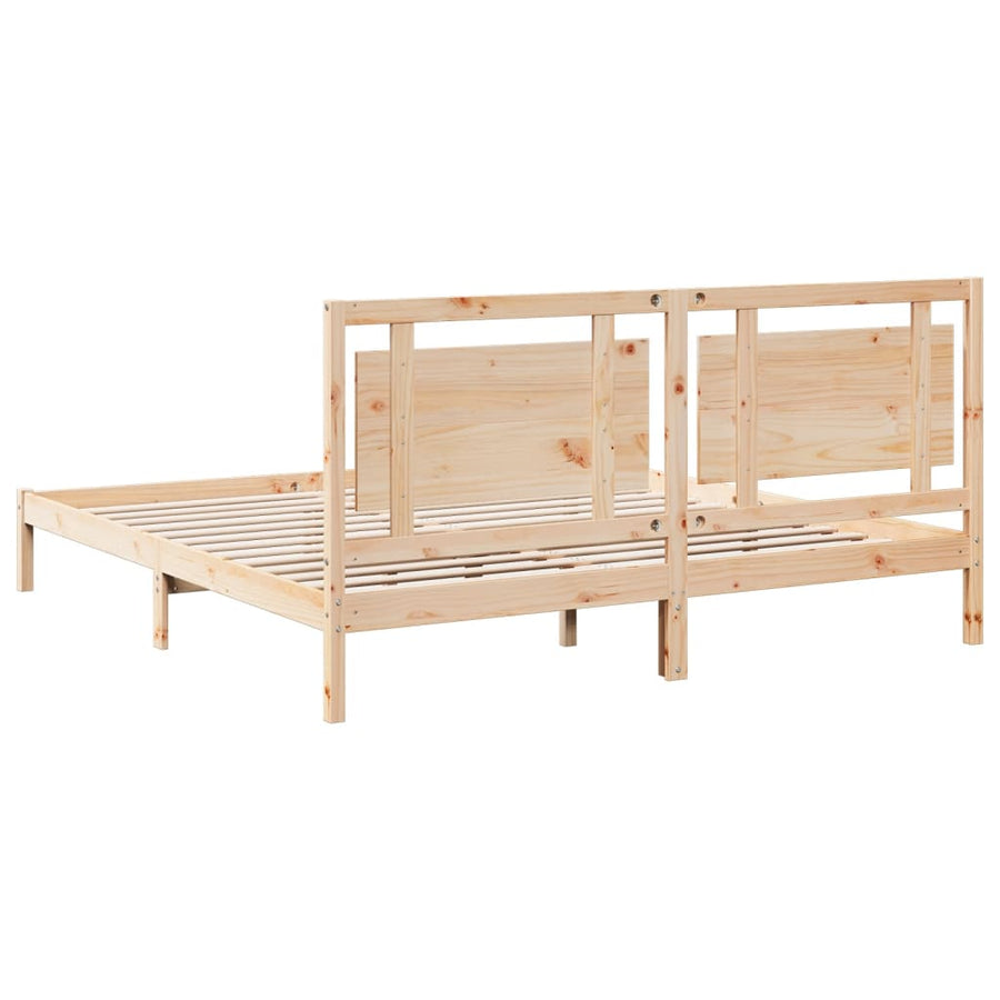 Bedframe extra lang zonder matras massief hout 200x220 cm