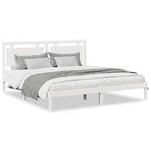 Bedframe extra lang zonder matras massief hout wit 200x220 cm