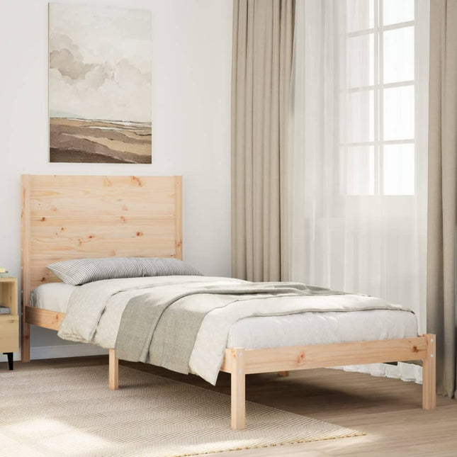 Bedframe extra lang zonder matras massief hout 100x210 cm