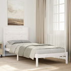 Bedframe extra lang zonder matras massief hout wit 100x210 cm