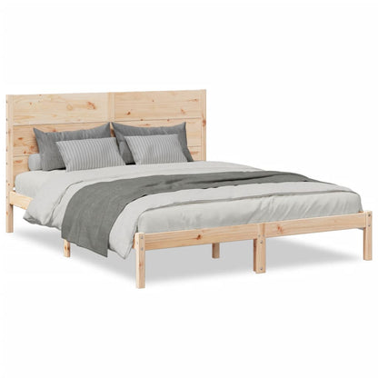 Bedframe extra lang zonder matras massief hout 160x210 cm