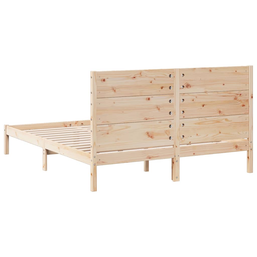 Bedframe extra lang zonder matras massief hout 160x210 cm