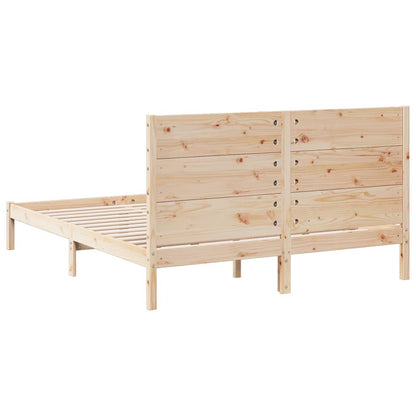 Bedframe extra lang zonder matras massief hout 160x210 cm