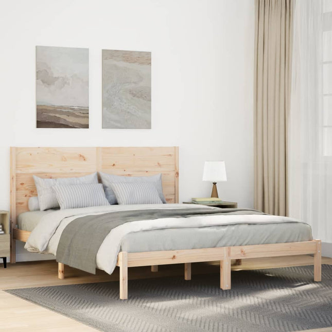 Bedframe extra lang zonder matras massief hout 160x210 cm