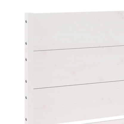 Bedframe extra lang zonder matras massief hout wit 200x210 cm