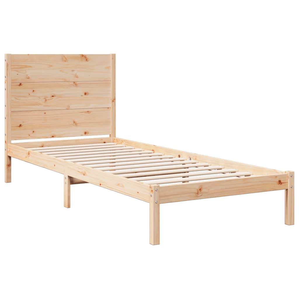 Bedframe extra lang zonder matras massief hout 100x220 cm