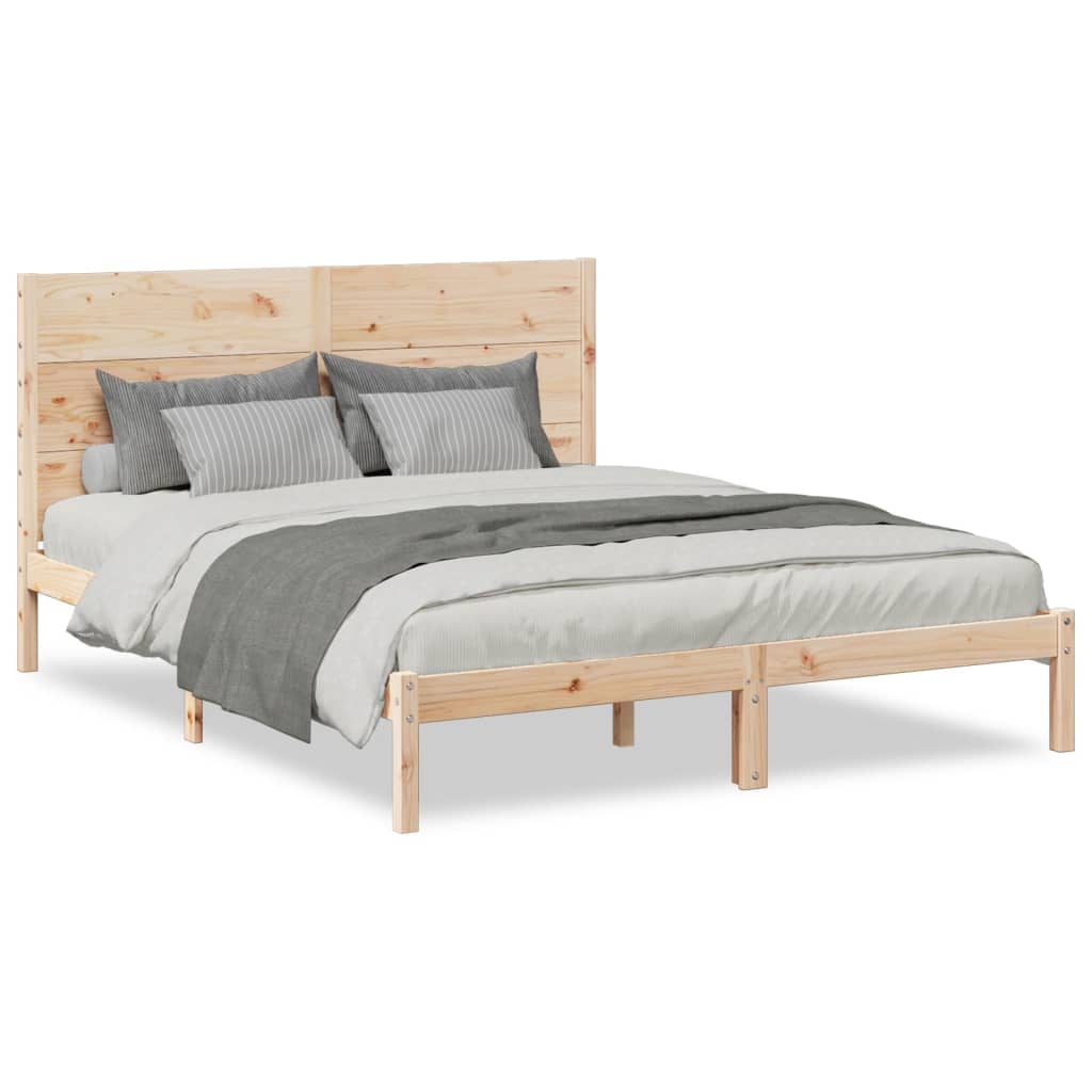 Bedframe extra lang zonder matras massief hout 160x220 cm