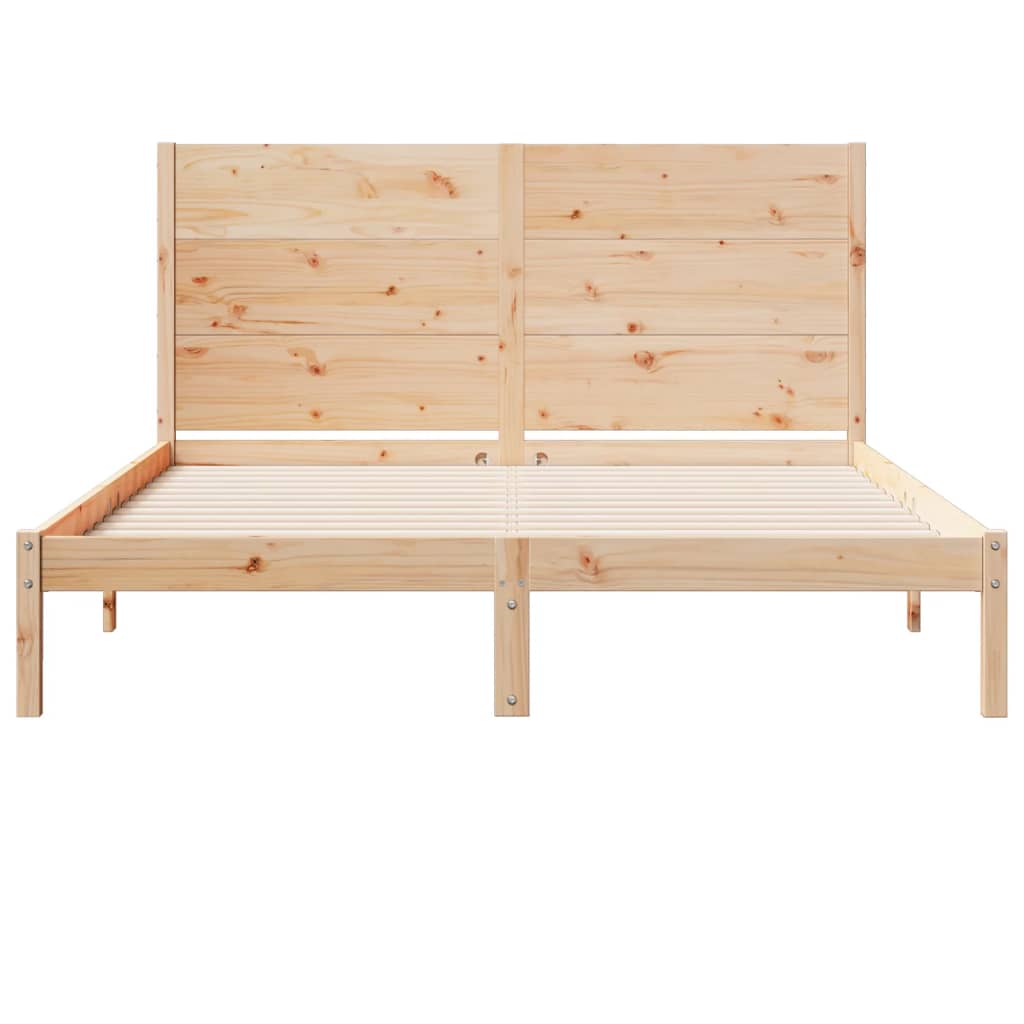 Bedframe extra lang zonder matras massief hout 160x220 cm