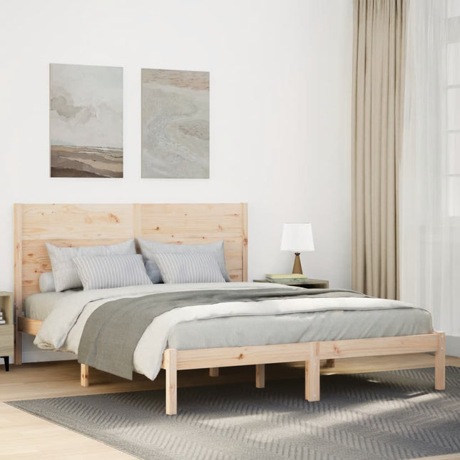 Bedframe extra lang zonder matras massief hout 160x220 cm