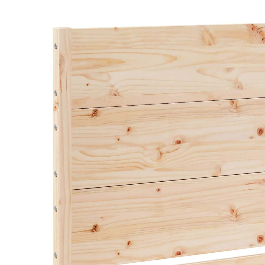 Bedframe Extra Lang Zonder Matras Massief Hout 200 x 220 cm Naturel