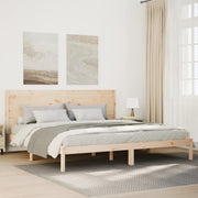 Bedframe massief hout 200x220 cm naturel