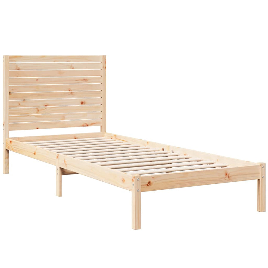 Bedframe extra lang zonder matras massief hout 90x210 cm