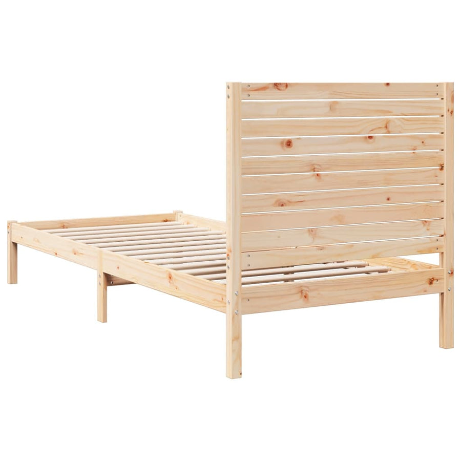 Bedframe extra lang zonder matras massief hout 90x210 cm
