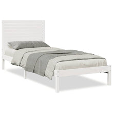 Bedframe extra lang zonder matras massief hout wit 90x210 cm