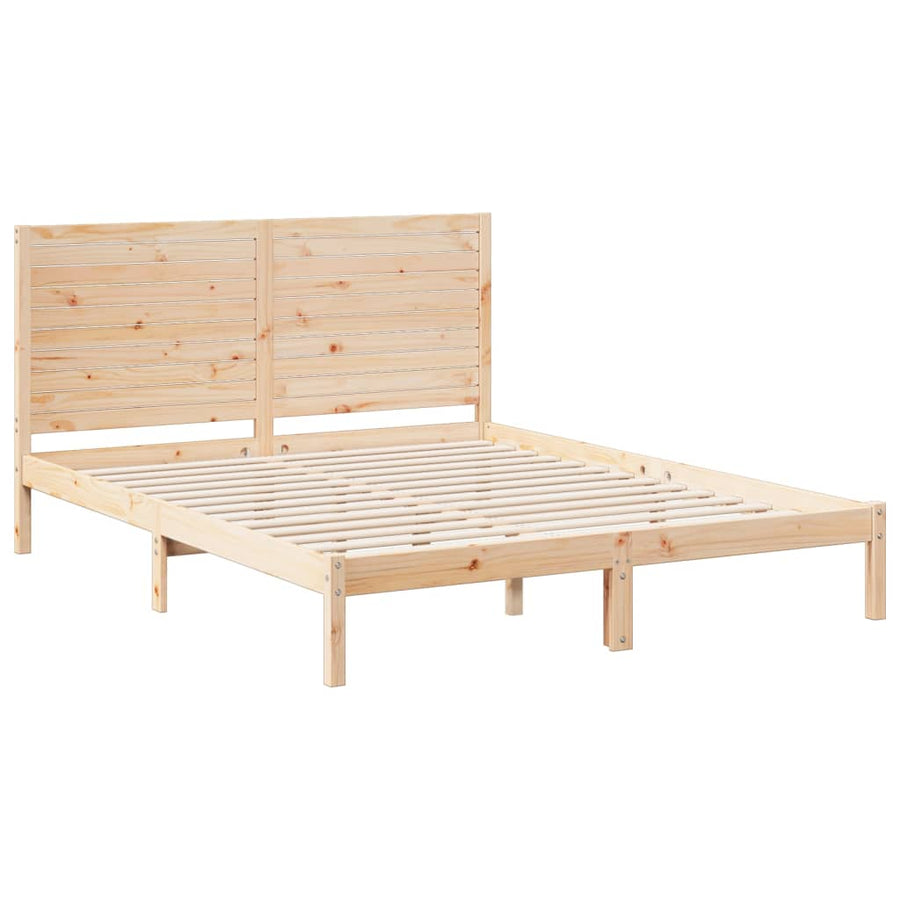 Bedframe extra lang zonder matras massief hout 140x210 cm