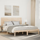 Extra-long bed frame without mattress solid wood 140x210 cm