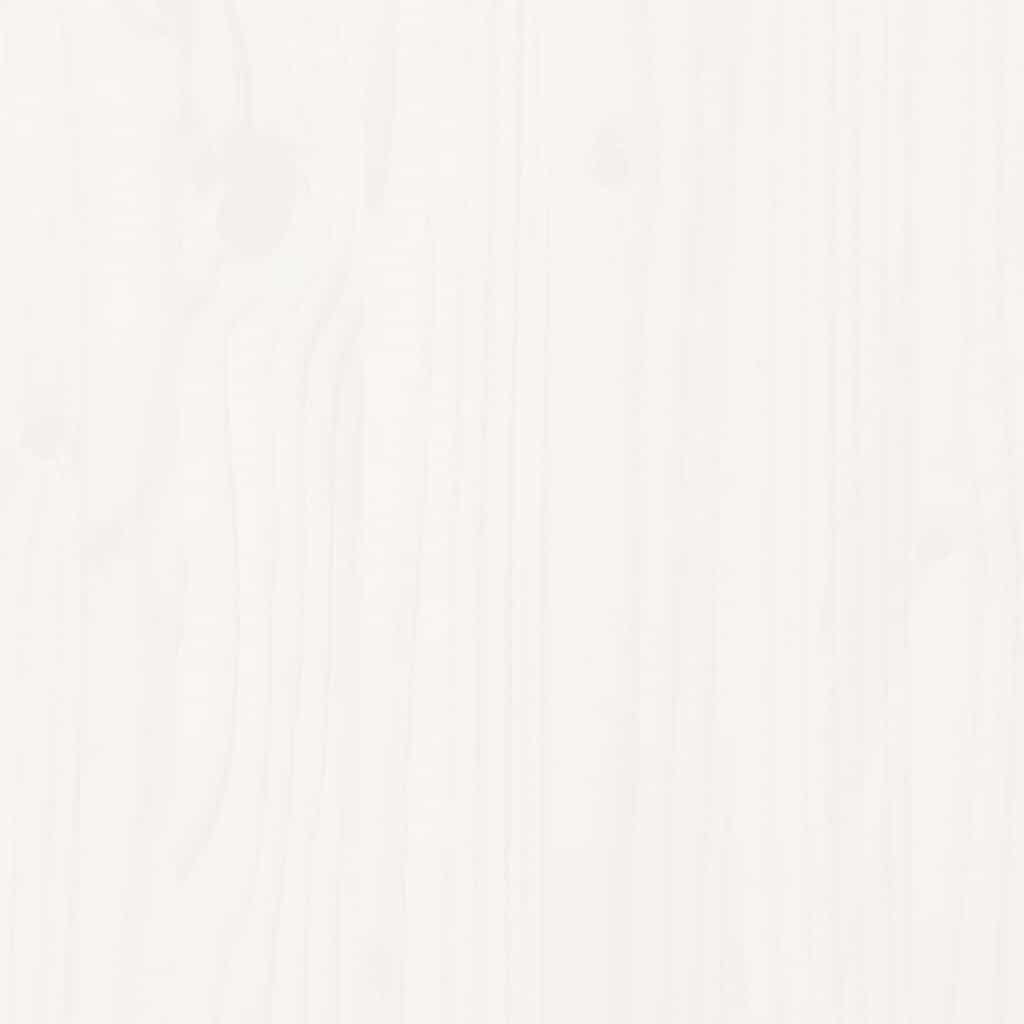 Bedframe extra lang zonder matras massief hout wit 140x210 cm