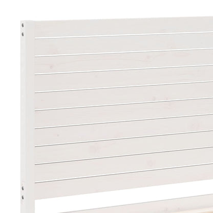 Bedframe Extra Lang Zonder Matras Massief Hout 180 x 210 cm Wit