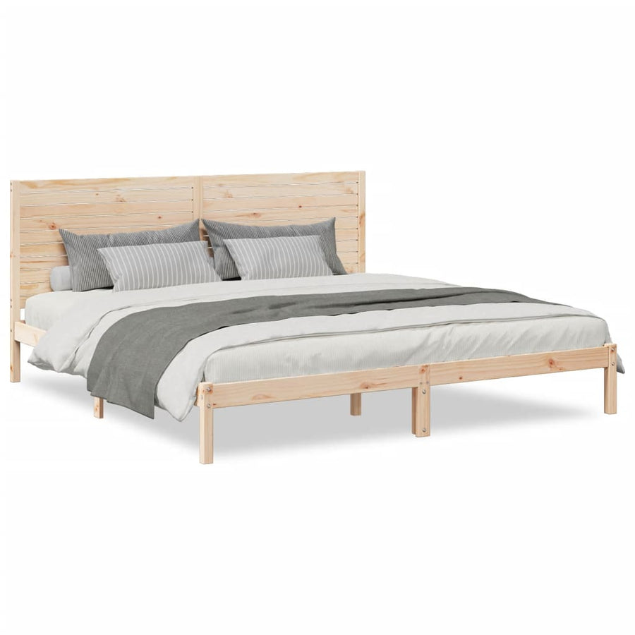 Bedframe extra lang zonder matras massief hout 200x210 cm